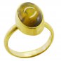 captivating Tiger Eye Gold Plated Brown Ring jaipur L-1in US 5,6,7,8