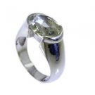 tempting Green Amethyst Silver Green Ring india  L-1in US 5,6,7,8