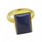 captivating Lapis Lazuli Gold Plated Blue Ring suppiler L-1in US 5,6,7,8