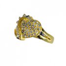 pretty White CZ Copper White Ring supplies L-1in US 5,6,7,8