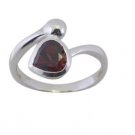 pulchritudinous Garnet 925 Sterling Silver Red Ring Designer L-1in US 5,6,7,8