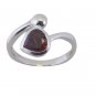 pulchritudinous Garnet 925 Sterling Silver Red Ring Designer L-1in US 5,6,7,8