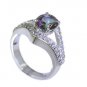grand Mystic Quartz Silver Multi Ring exporter L-1in US 5,6,7,8