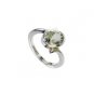 good Green Amethyst Silver Green Ring Designer L-1in US 5,6,7,8