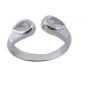 shapely Blue Topaz 925 Sterling Silver Blue Ring jewellery L-1in US 5,6,7,8