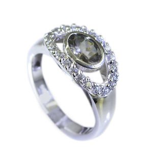 prettyish Tourmaline Silver Multi Ring gemstone L-1in US 5,6,7,8