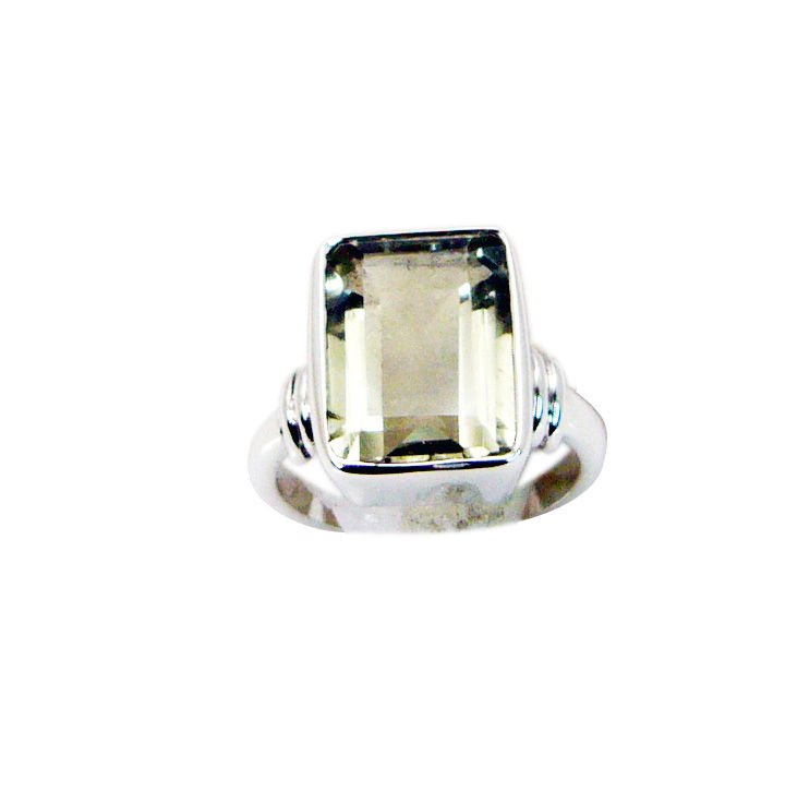 nubile Green Amethyst Silver Green Ring jewellery L-1in US 5,6,7,8