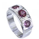 better Tourmaline Silver Multi Ring jewelry L-1in US 5,6,7,8