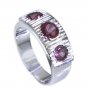 better Tourmaline Silver Multi Ring jewelry L-1in US 5,6,7,8