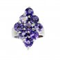 pleasing Amethyst Silver Purple Ring indian L-1in US 5,6,7,8