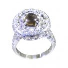 superb Smoky Quartz 925 Sterling Silver Brown Ring wholesales L-1in US 5,6,7,8