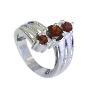 enthralling Garnet Silver Red Ring wholesale L-1in US 5,6,7,8