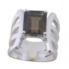 wonderful. Smoky Quartz 925 Sterling Silver Brown Ring jewellery L-1in US 5,6,7,