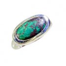 seemly Turquoise Silver Turquoise Ring handmade  L-1in US 5,6,7,8 Sz 9