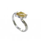 comely Citrine 925 Sterling  Yellow Ring wholesale L-1in US 5,6,7,8