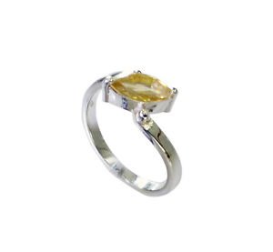 comely Citrine 925 Sterling  Yellow Ring wholesale L-1in US 5,6,7,8