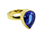 foxy Tanzanite CZ Copper Blue Ring jewellery L-1in US 5,6,7,8
