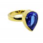 foxy Tanzanite CZ Copper Blue Ring jewellery L-1in US 5,6,7,8
