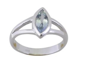 tantalizing Blue Topaz 925 Sterling Silver Blue Ring supplies L-1in US 5,6,7,8