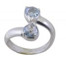well-formed Blue Topaz 925 Sterling Silver Blue Ring wholesales L-1in US 5,6,7,8