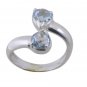 well-formed Blue Topaz 925 Sterling Silver Blue Ring wholesales L-1in US 5,6,7,8