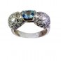 prettyish Blue Topaz Silver Blue Ring jewellery L-1in US 5,6,7,8