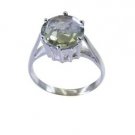 presentable green Amethyst 925 Sterling Silver Green Ring jaipur L-1in US 5,6,7,