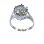 presentable green Amethyst 925 Sterling Silver Green Ring jaipur L-1in US 5,6,7,