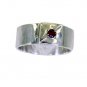 Junoesque Garnet Silver Red Ring exporter L-1in US 5,6,7,8