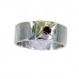 Junoesque Garnet Silver Red Ring exporter L-1in US 5,6,7,8