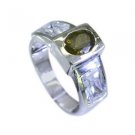 shapely Tourmaline Silver Multi Ring jewelry L-1in US 5,6,7,8