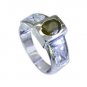 shapely Tourmaline Silver Multi Ring jewelry L-1in US 5,6,7,8