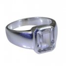 shapely Rose Quartz 925 Sterling Silver Pink Ring suppiler L-1in US 5,6,7,8
