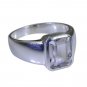 shapely Rose Quartz 925 Sterling Silver Pink Ring suppiler L-1in US 5,6,7,8