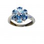 well-formed Blue Topaz Silver Blue Ring jewelry L-1in US 5,6,7,8