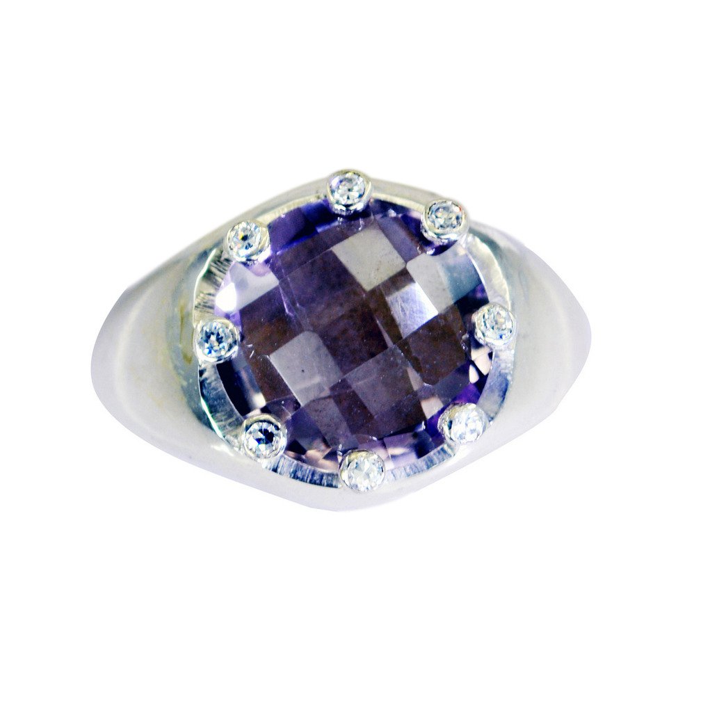 well-favoured Amethyst Silver Purple Ring jewelry L-1in US 5,6,7,8