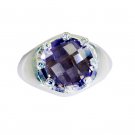 well-favoured Amethyst Silver Purple Ring jewelry L-1in US 5,6,7,8