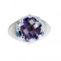 well-favoured Amethyst Silver Purple Ring jewelry L-1in US 5,6,7,8