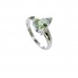 nice Green Amethyst Silver Green Ring Designer L-1in US 5,6,7,8