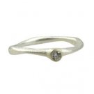 toothsome White CZ 925 Sterling  White Ring gemstones L-1in US 5,6,7,8