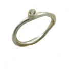 yummy White CZ 925 Sterling  White Ring Designer L-1in US 5,6,7,8