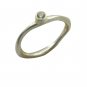 yummy White CZ 925 Sterling  White Ring Designer L-1in US 5,6,7,8