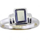 sightly Iolite 925 Sterling Silver Blue Ring handcrafted L-1in US 5,6,7,8
