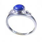 well-favoured Lapis Lazuli 925 Sterling Silver Blue Ring supplies L-1in US 5,6,7