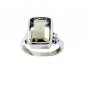 picturesque Green Amethyst Silver Green Ring handmade  L-1in US 5,6,7,8
