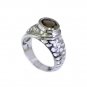attractive Smoky Quartz Silver Brown Ring wholesales L-1in US 5,6,7,8