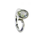 fine Green Amethyst Silver Green Ring wholesale L-1in US 5,6,7,8