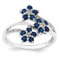 glamorous Garnet 925 Sterling  Red Ring Designer L-1in US 5,6,7,8