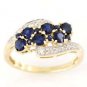 glamorous Garnet 925 Sterling  Red Ring Designer L-1in US 5,6,7,8