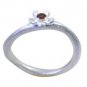glamorous Garnet 925 Sterling  Red Ring Designer L-1in US 5,6,7,8